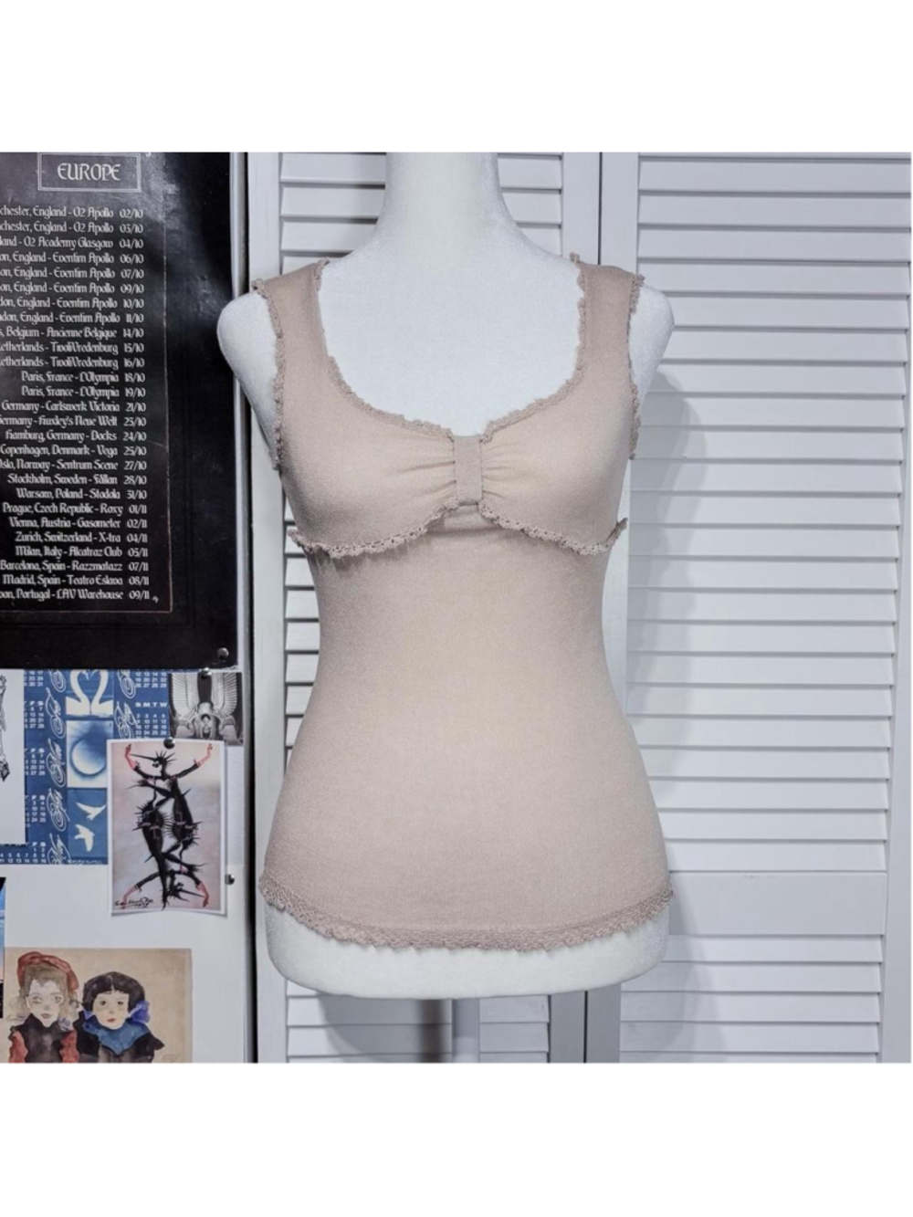 Shimmery mesh knit top